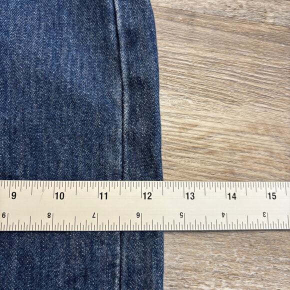 Levi's 501 Red Tab Dark Wash Blue Mens 35x31 Straight Leg Button Fly Denim Jean, - Picture 11 of 12